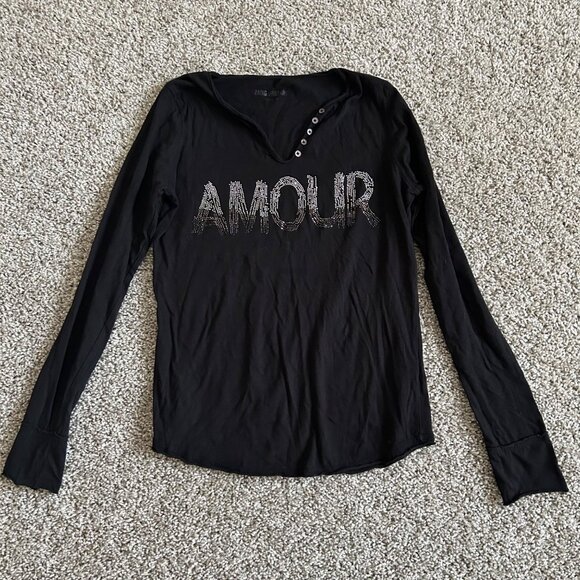 Zadig and Voltaire Womens Sz Small Amour Long sleeve Shirt - Picture 2 of 9